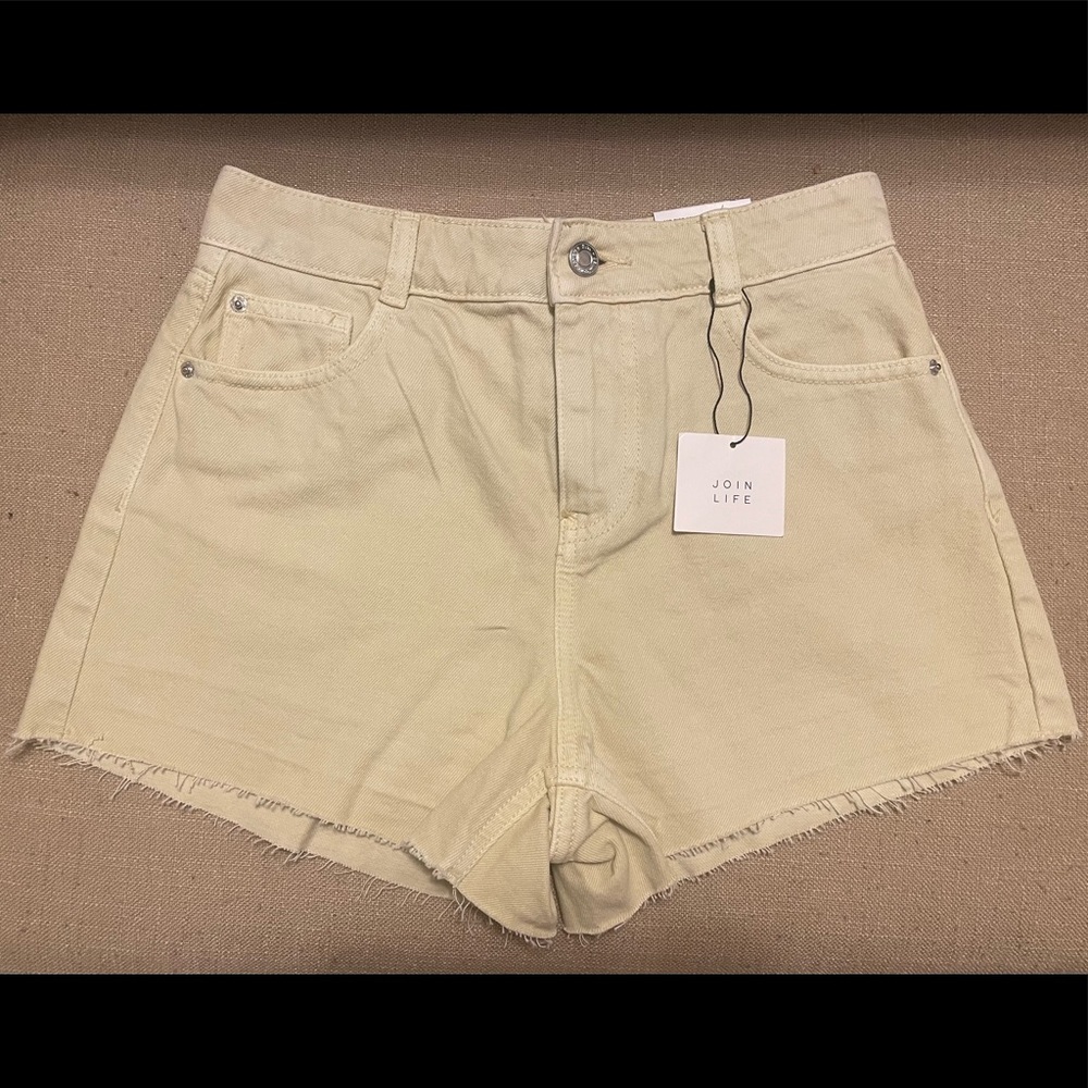 Zara denim mid rise shorts